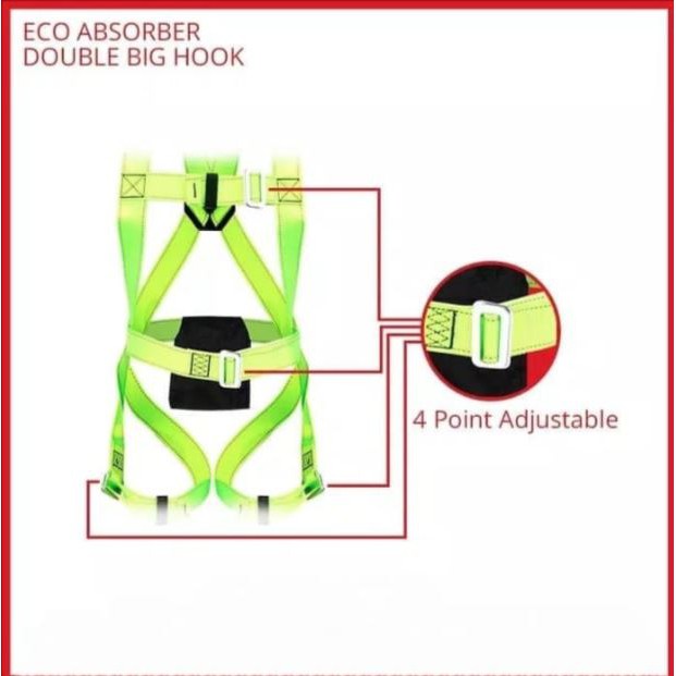 Full Body Harness Absorber Double Hook PITHON by GoSave - Safety Belt Sabuk