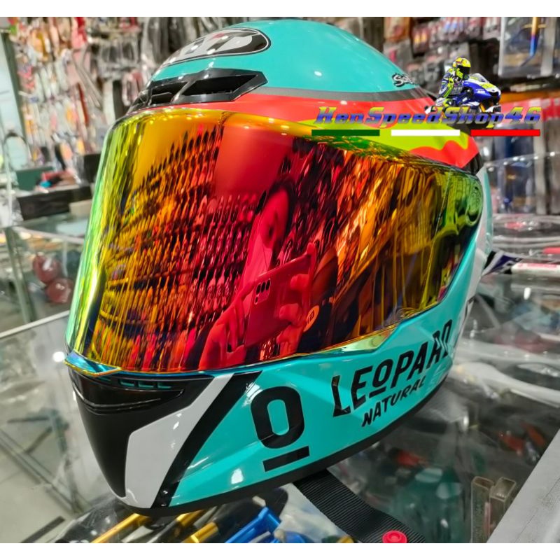 Flat Visor Iridium Dark Smoke KYT TT Course PnP KYT TT Course TTC blue/red gold