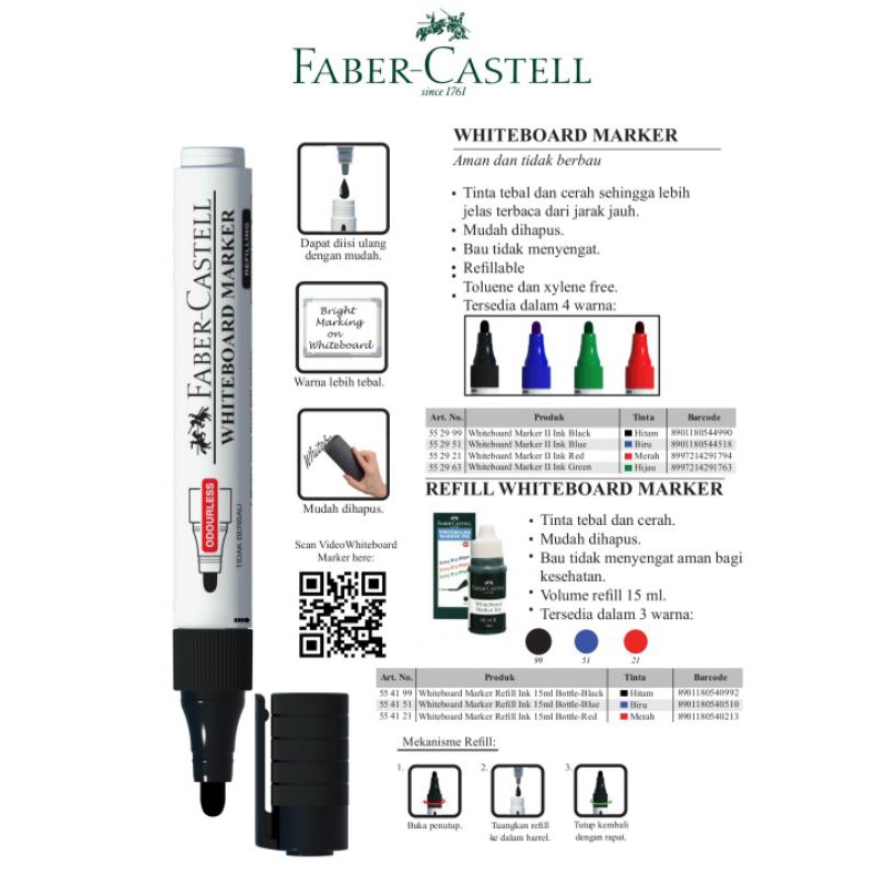 

Spidol WhiteBoard Faber Castell Dapat Dihapus