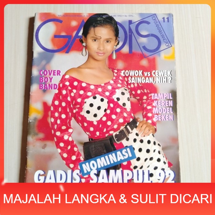 Majalah GADIS No.11 Apr 1992 MAHARANI + POSTER IKLAN LUX (RARE ITEM) Langka