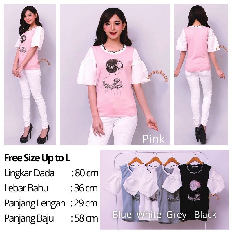 Lovelybutik Beauty Kaos Korea Lengan Pendek