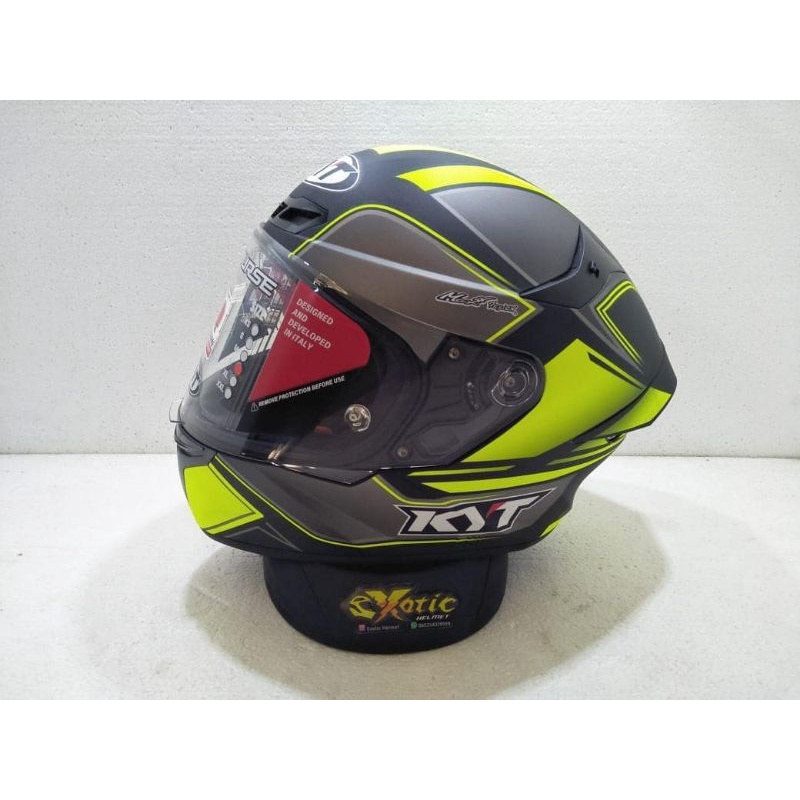 helm bekas KYT TT Course TTC touris tourist yellow kuning stabilo not electron arbolino porta leopar