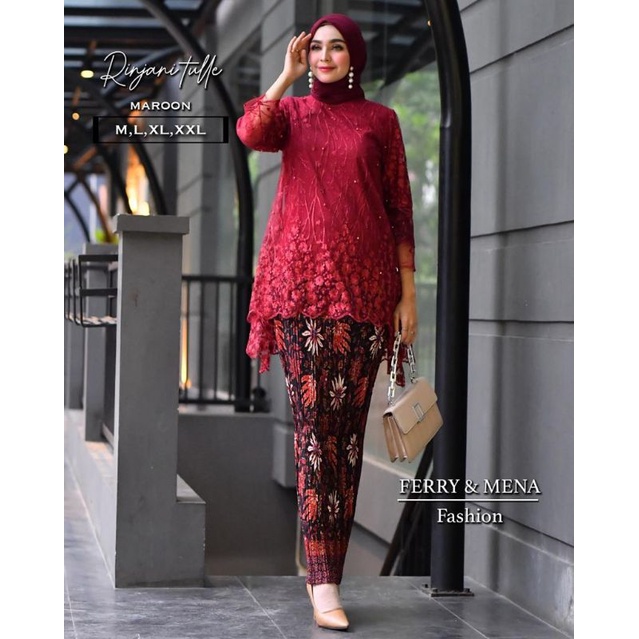 Melia Kebaya - Setelan kebaya Rinjani Tulle FM / Set Kebaya Tulle / Kebaya Wisuda / Kebaya Azkia