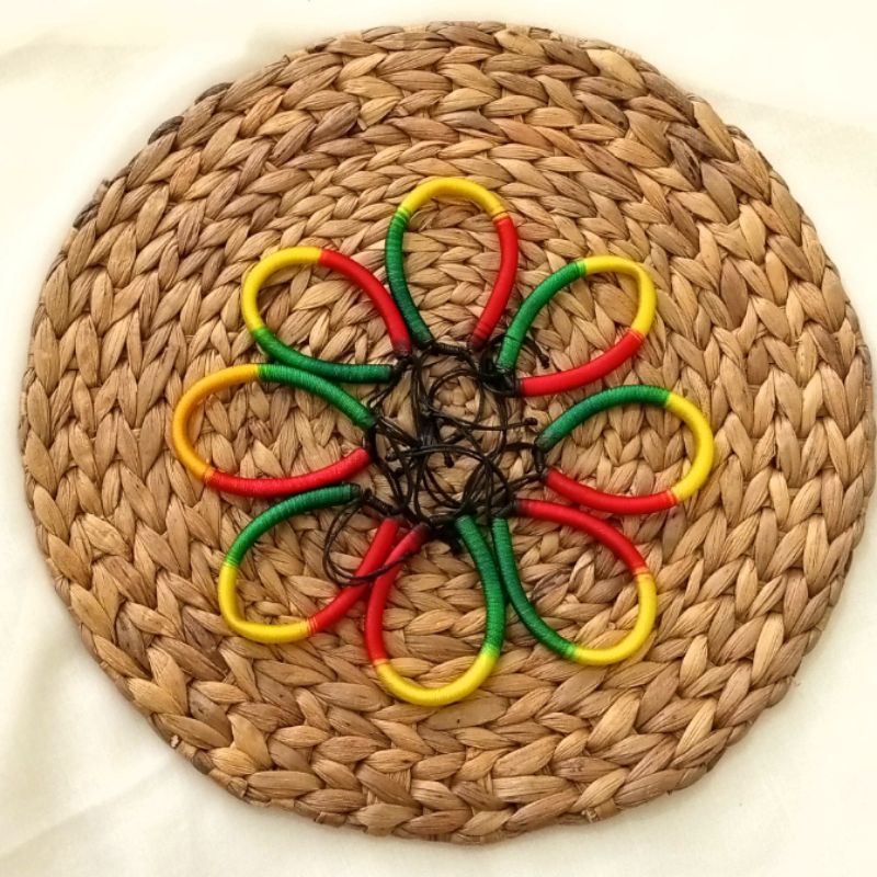 gelang rajut etnik collor reggae