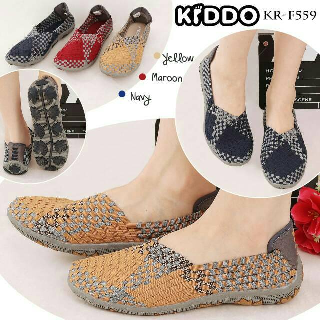 Sepatu Rajut KIDDO F559 Flat ORIGINAL