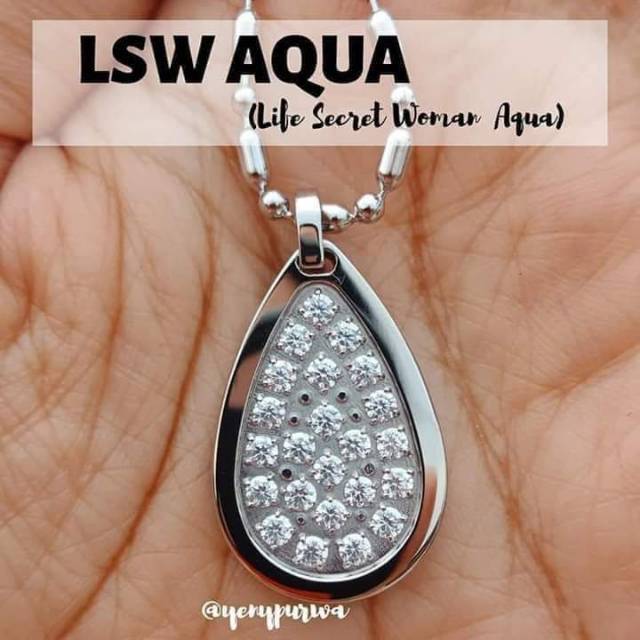 [READY STOCK] KALUNG KESEHATAN, LIFE SECRET WOMAN AQUA | LSW AQUA | PENDANT ORIGINAL MCI