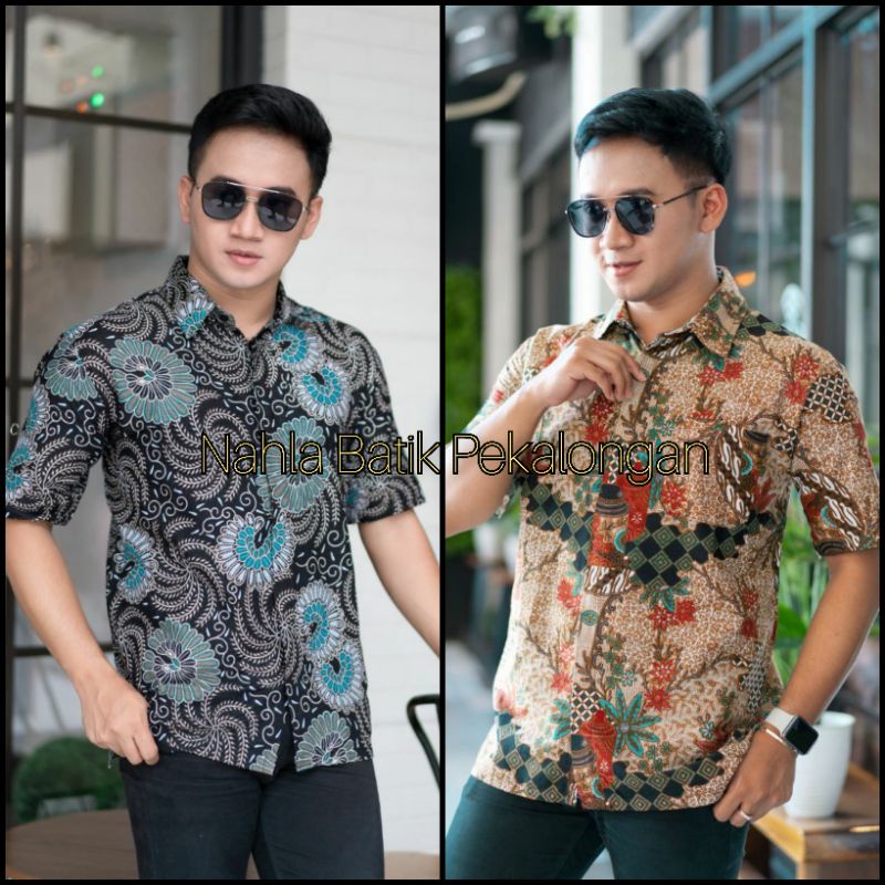 Baju Batik Pria Lengan Pendek/Batik Pria Premium/Seragam Batik Kantoran