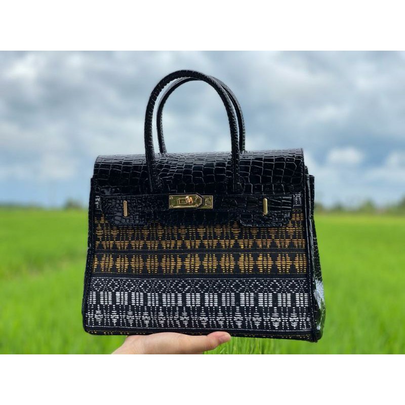 Tas Ulos HM Kuning Mix Putih