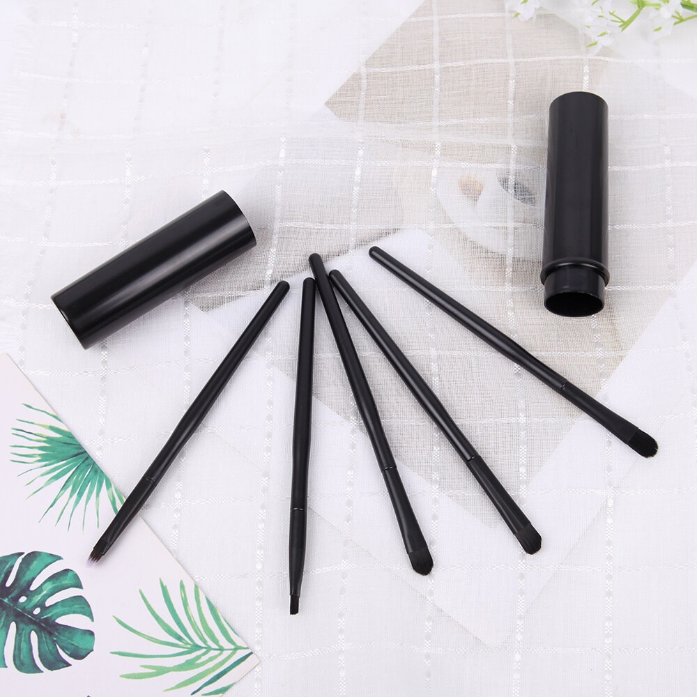 5pcs / Set Brush Makeup Portable Untuk Eyeshadow