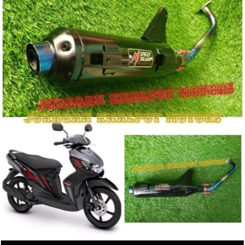 kenalpot racing mio soul gt/kenalpot racing mio j rainbow leher setainlis pelangi