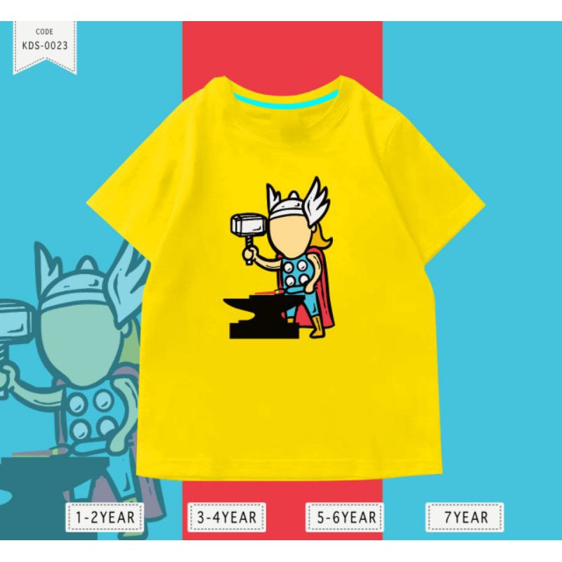 T-SHIRT / KAOS KIDS KARAKTER CEWE COWO S-XL COTTON 24S