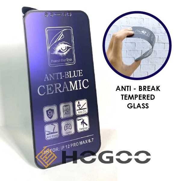 HOGOO TEMPERED GLASS - ANTI GORES CERAMIC ANTI BLUE MATTE OPPO A91 A92 F7 F9 F11 F11 PRO F15 F17