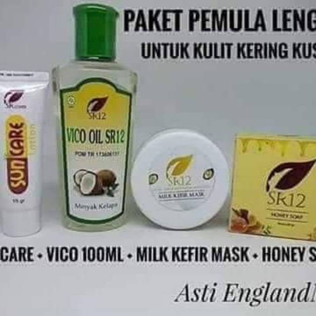 Paket pemula sr12 untuk kulit kering/ kulit normal/ muka kusam