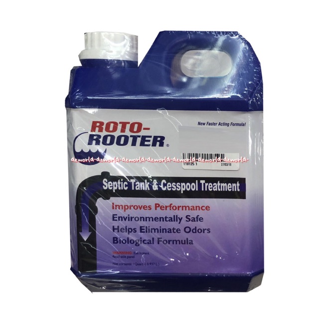 Roto-Rooter Septic Tank &amp; Cesspool Treatment Cairan Untuk Membersihkan Pipa Septic Tank 0.93 Liter