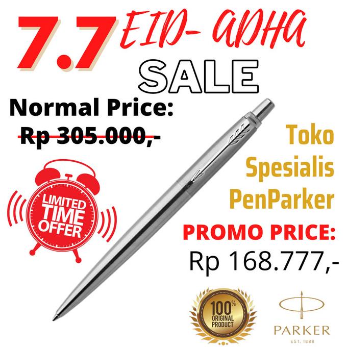 

PROMO Jotter Stainless Steel Retractable Ballpoint Pen With Chrome Trim/PULPEN GEL/PULPEN LUCU/PULPEN 1 PACK/PENSIL WARNA/PENSIL 2B/PENGHAPUS JOYKO/PENGHAPUS LUCU/RAUTAN PENSIL PUTAR/RAUTAN ELEKTRIK/SPIDOL WARNA/SPIDOL PERMANEN/SPIDOL