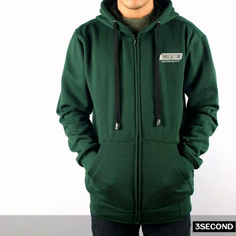 PALING DI CARI - Jacket Jemper 3SECOND ZIPPER Hoodie Atasan Murah sweater  Wanita Pria Fleece Tebal 