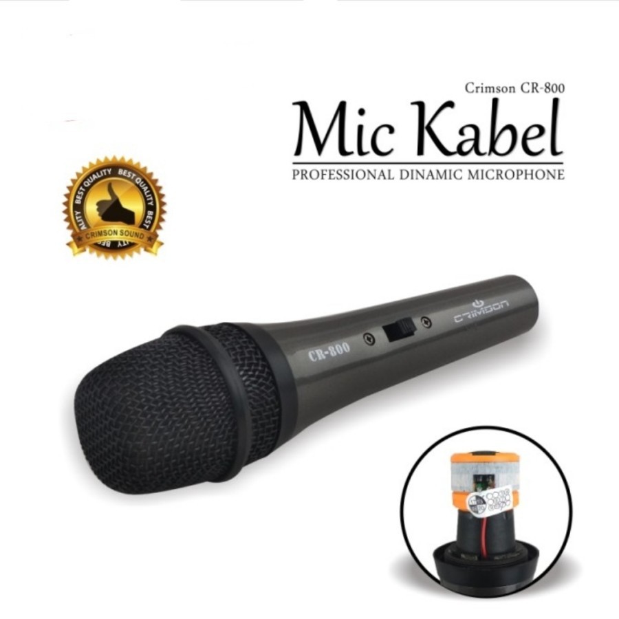 MIC KABEL MURAH DYNAMIC MICROPHONE CRIMSON CR-800