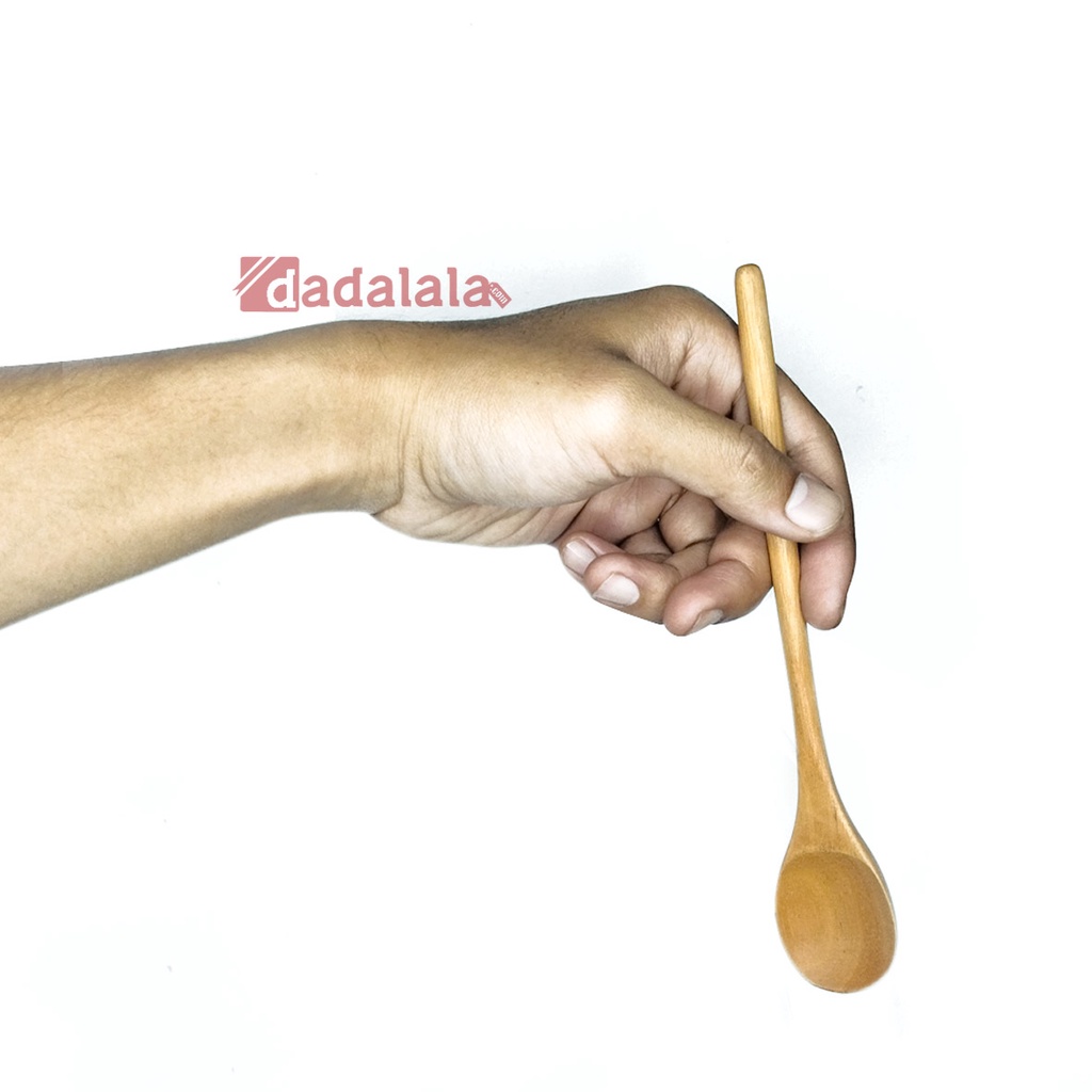 DADALALA Sendok Jus / Sendok Minuman (Tea Spoon) Panjang 24 Cm, Bahan Kayu Mahoni