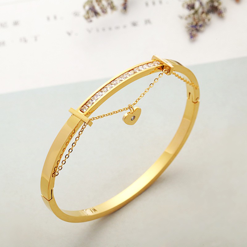 SALE Gelang Bracelet Wanita Aksesoris Titanium Korea Trend Masa Kini Cocok Hadiah GK116