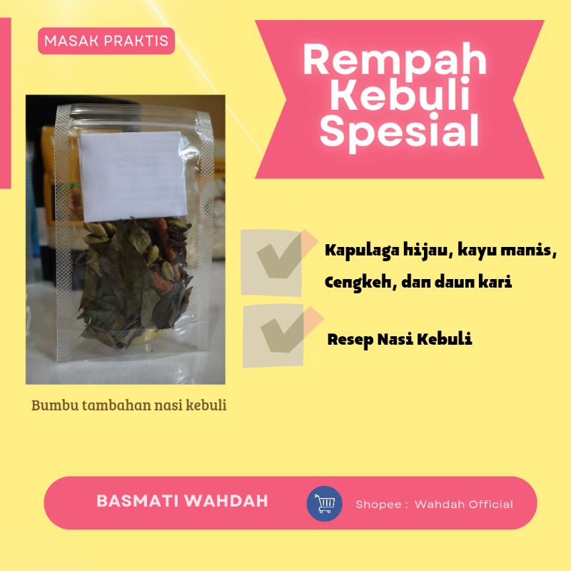 

Rempah Nasi Kebuli ( untuk 500 gram beras)