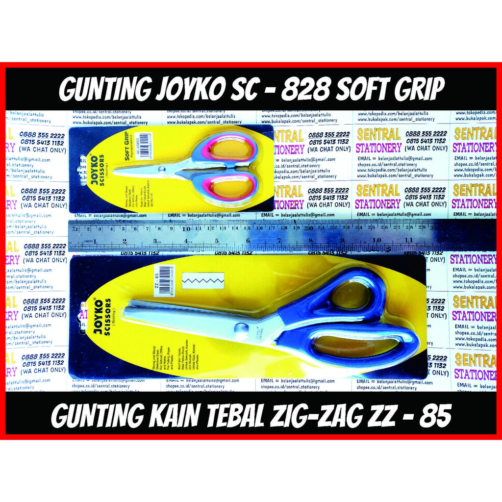 

Joyko Scissors Gunting Kain Tebal Zig Zag Gerigi 8,5" inch ZZ-85
