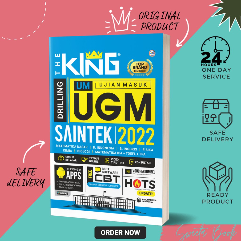 BUKU UJIAN MASUK UGM SAINTEK 2022, THE KING DRILLING UM UGM SAINTEK