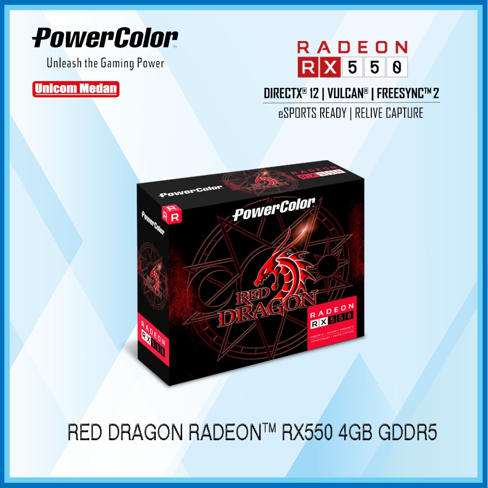 VGA Powercolor RX550 4GB DDR5 128bit Red Dragon