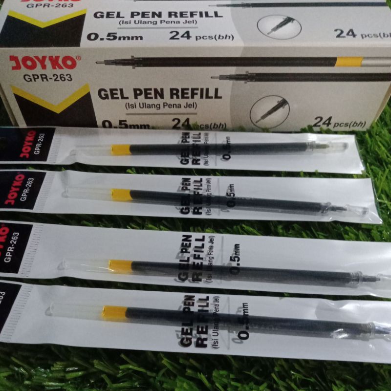 

Refill isi ulang pulpen gel joyko ujung lancip 24pcs
