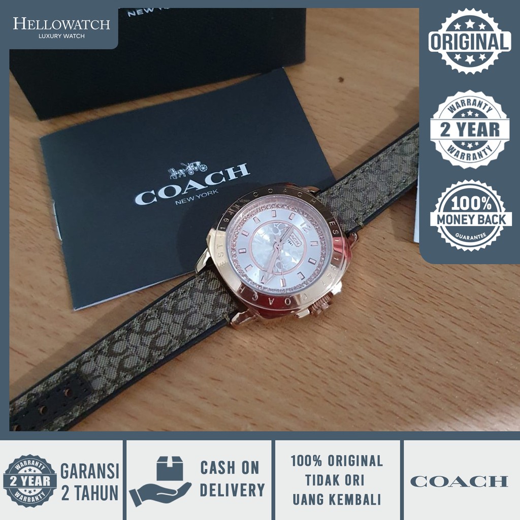 [ ORIGINAL - COACH WATCH ] Coach 144826 Leather Strap