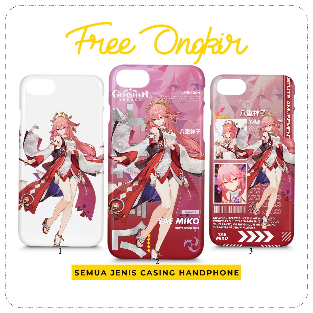 Phone Case Genshin Impact Yae Miko Custom Casing HP All Type
