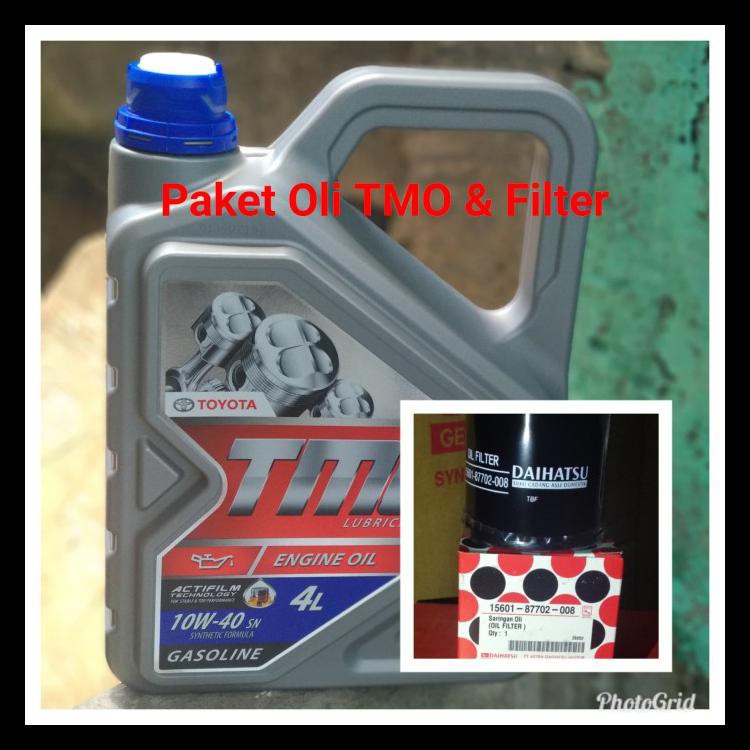 Paket Oli Mesin Tmo 10W40 4Liter + Filter Oli Avanza