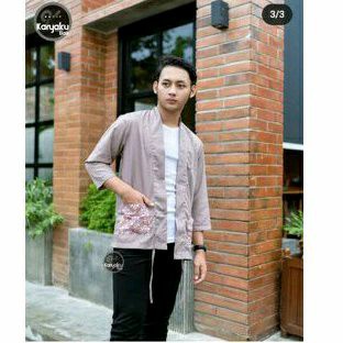 OUTER KIMONO ETNIK COWOK| Cardigan Pria