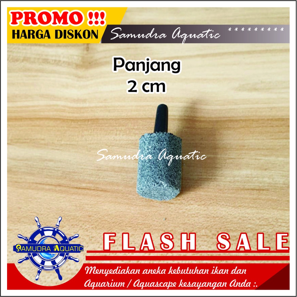 Airstone Batu Aerator PANJANG 2 CM, Batu Gelembung Batu Aerasi