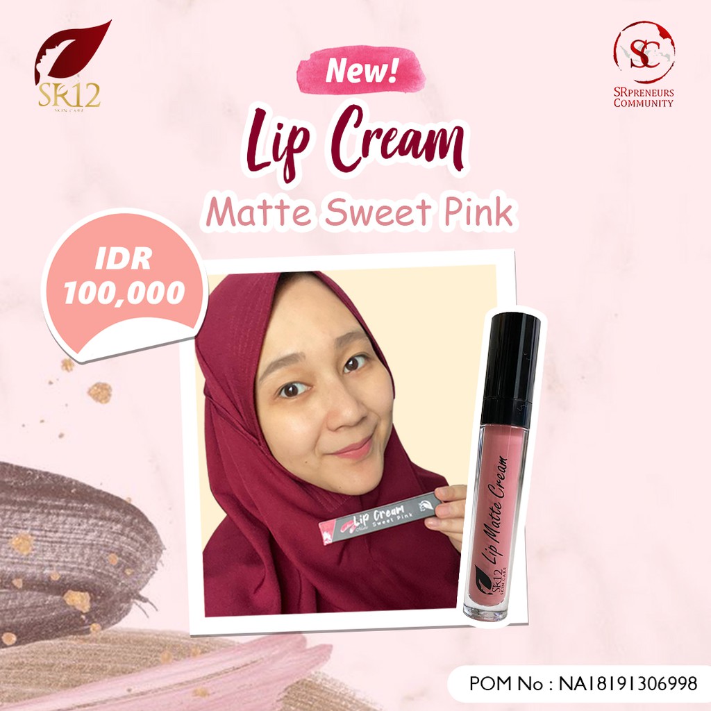 SR12 LIP MATTE CREAM BPOM / LIPSTIK MATTE MAKE UP / BEBAS PARABEN TAHAN LAMA &amp; RINGAN