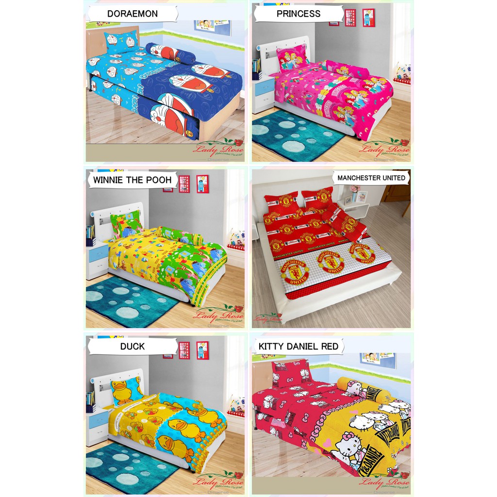 Sprei Set Single 100x200x20cm Lady Rose Banyak Motif !!!