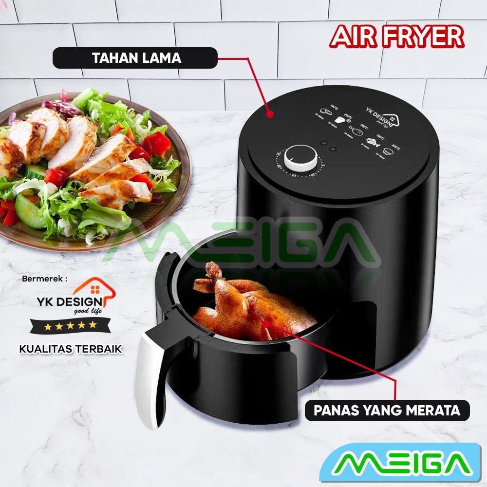 AIR FRYER PENGGORENGAN BEBAS MINYAK LEBIH SEHAT DAN HIGIENIS YK DESIGN YK-811