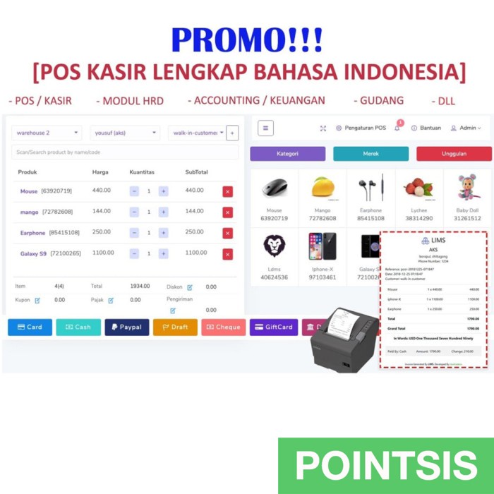 (READY) DVD Source Lengkap Aplikasi Software Kasir POS + HRD Keuangan Laravel