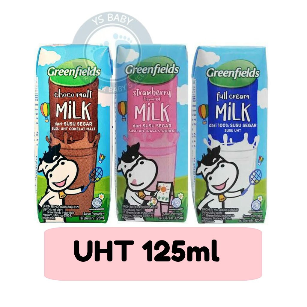 

UHT Greenfields Fullcream / Chocomalt / Strawberry 125ml Greenfield