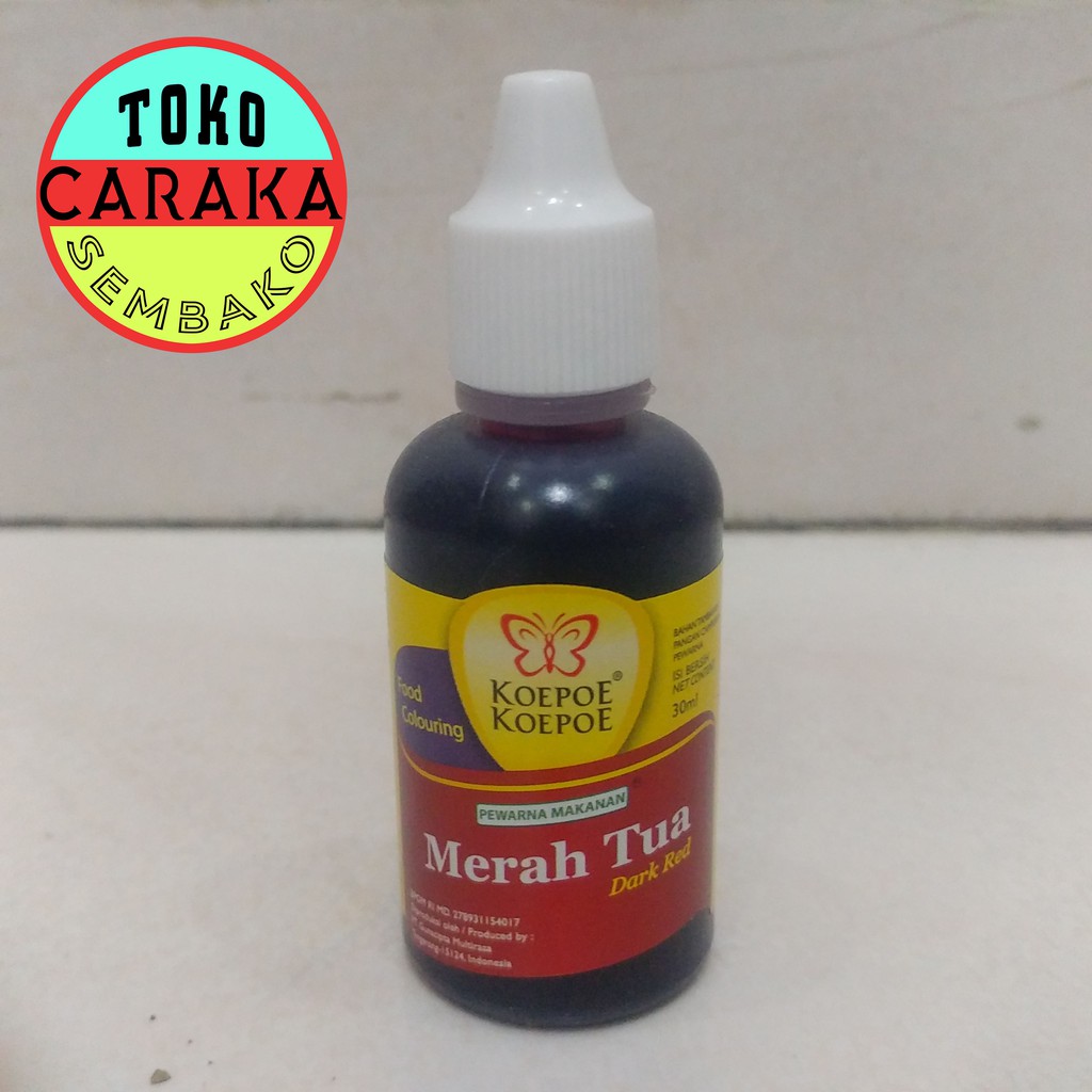 

Pewarna Makanan Koepoe Koepoe - Merah Tua Dark Red - 30ml