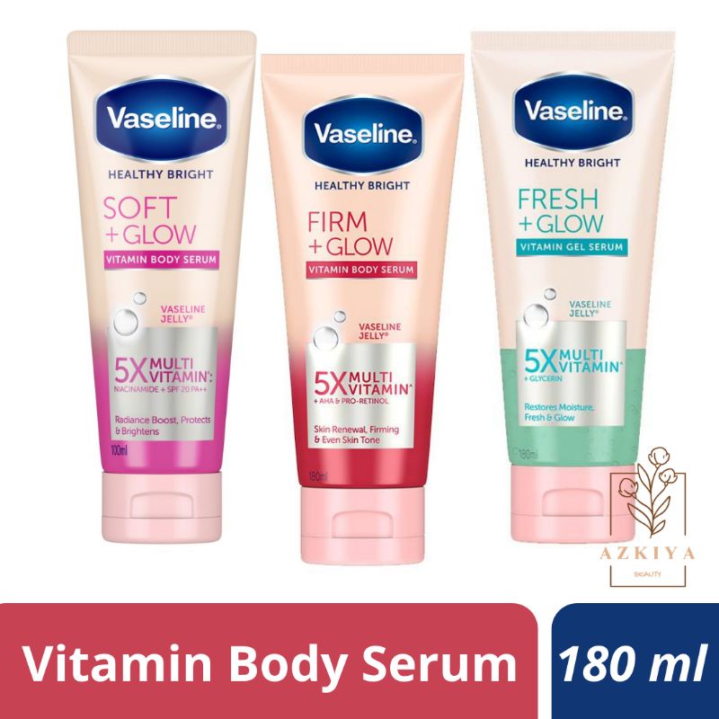 Vaseline Healthy Bright Hand Body Lotion Vitamin Serum Soft + Glow | Firm Glow | Fresh Glow 180ml