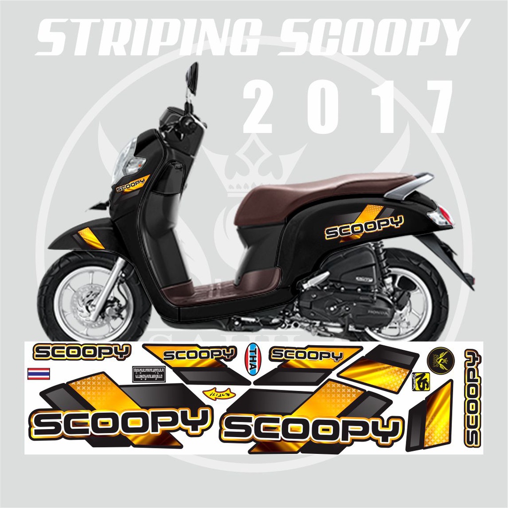 STRIPING VARIASI SCOOPY VARIASI LIS SCOOPY SIMPLE / VARIASI STRIPING MOTOR SCOOPY 2017 SIMPLE 001 GO
