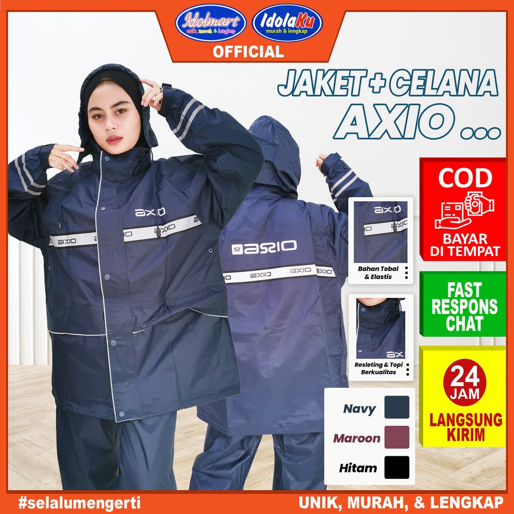 IDOLAKU Jas Hujan Axio 882 Rain Coat Axio original 100% Axio Semarang