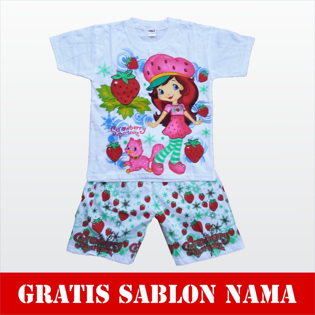 Baju Anak Setelan Strawberry Anak Perempuan