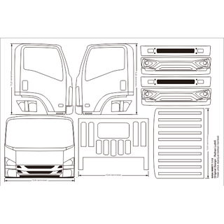 Pola miniatur truk Isuzu Giga NMR71 Truk Oleng Truk Pola miniatur truk Isuzu Giga NMR71 Truk Oleng Truk