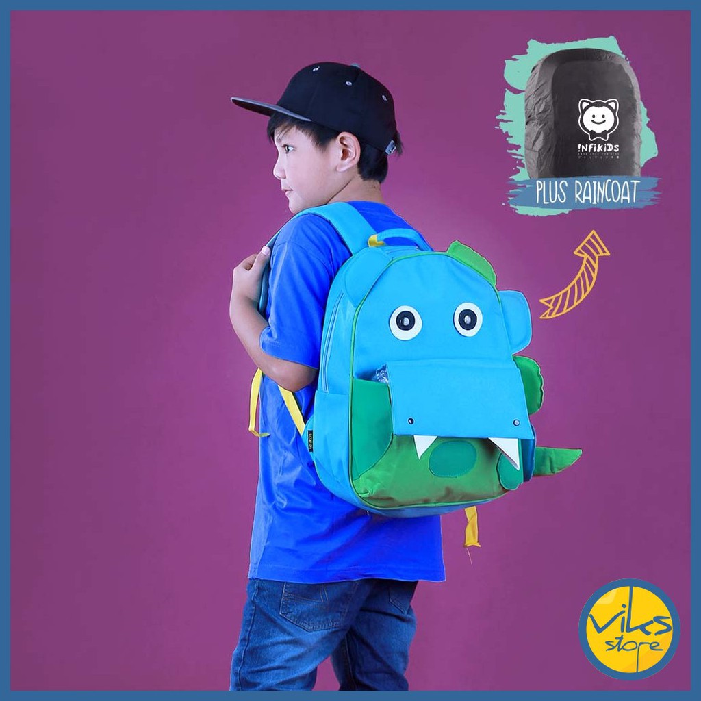 Tas Sekolah Anak Tk Sd Tas Ransel Bahu Tas Karakter Binatang Hewan Lucu Backpack Premium Infikids