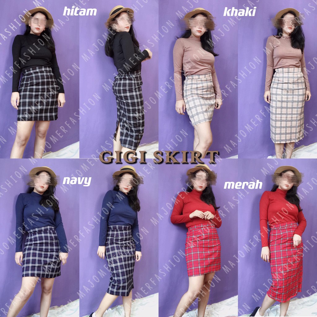 MAJOMER ® | GIGI SKIRT - TARTAN SKIRT - ROK KOTAK WANITA