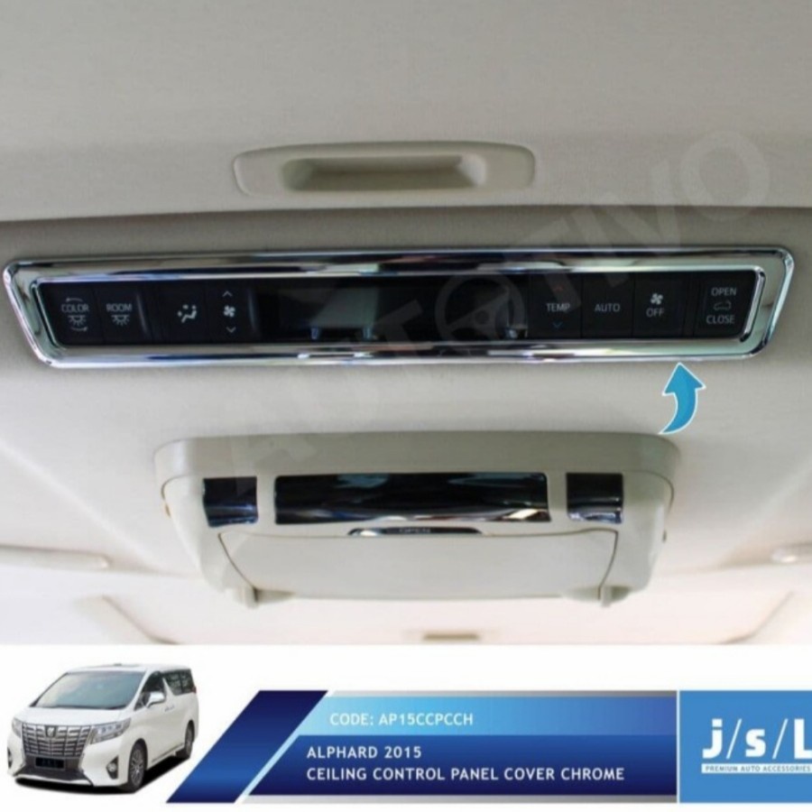 List Atap Panel Cover Celling Control Panel Chrome All New Alphard