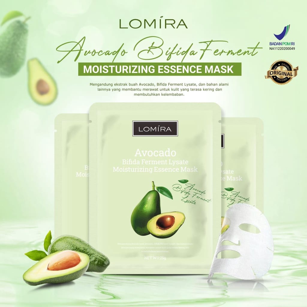 LOMIRA Sheet Mask essence brightening Skincare Masker Wajah topeng 0.02 gr