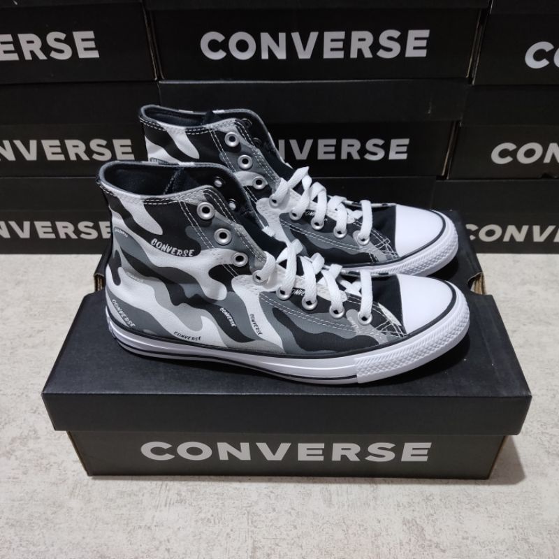 Converse Chuck Taylor All Star Hi Camo Wordmark - White/Black/Dolphin