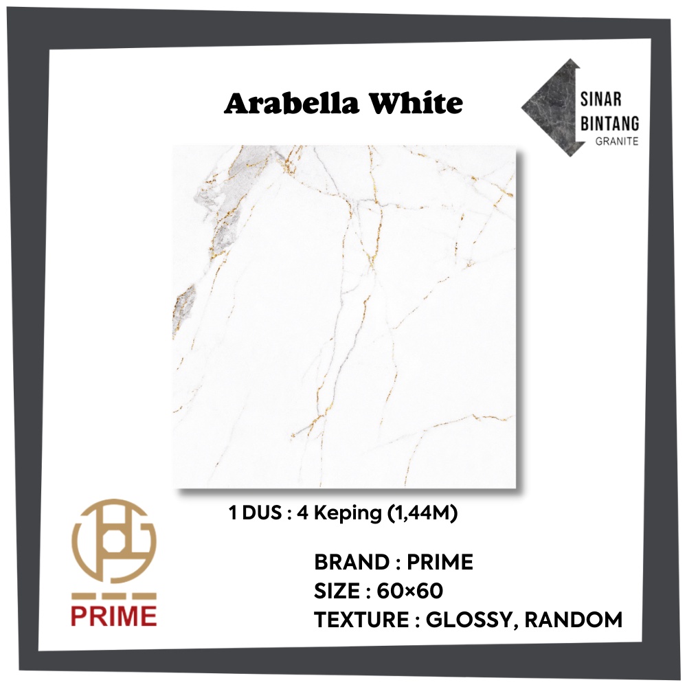 Granit 60X60 | Granit Lantai GP Arabella White PRIME